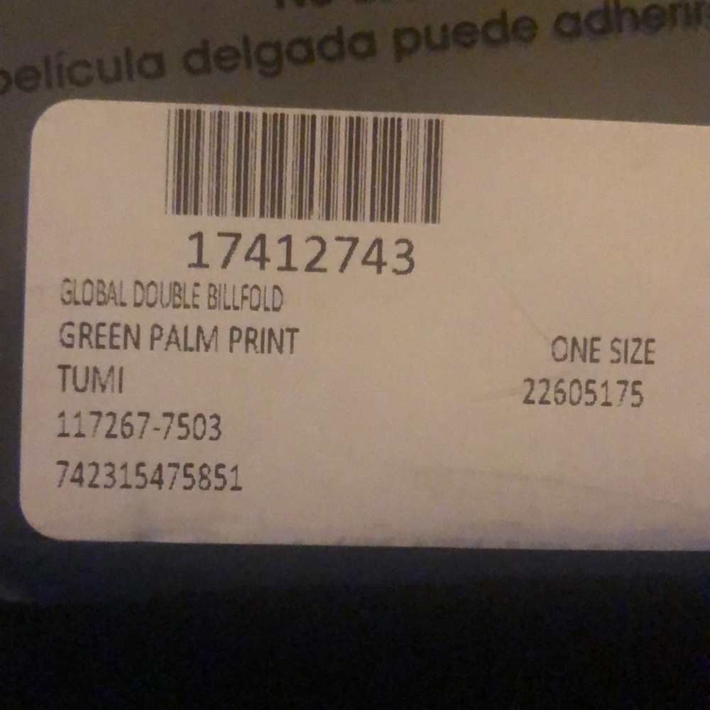 Tumi Global Palm Double Bifold Wallet - Picture 6 of 6